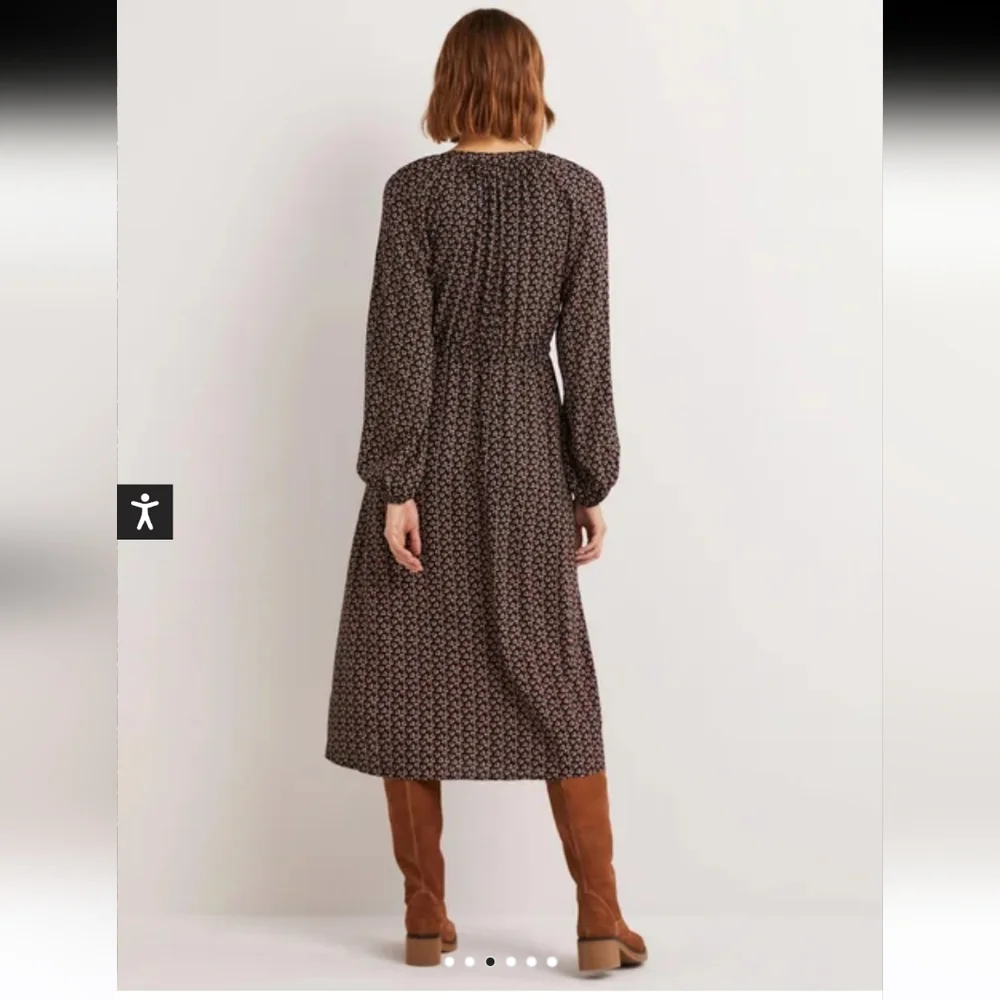 Boden Tie Waist Detail Midi Dress Size 6 - Picture 3 of 10